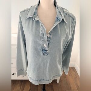 Evereve Light Blue Button Down Shirt